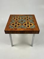 Vintage Bijzettafel, Tegeltafel, België 1970's, Huis en Inrichting, Tafels | Bijzettafels, Minder dan 45 cm, Minder dan 55 cm