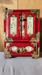 Chinees sieradenkastje met jade paneeltjes nr. 2, Ophalen of Verzenden
