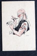 Prent Man leest Griekse letters, door René Vincent, Gebruikt, Verzenden, Voor 1940, Prent