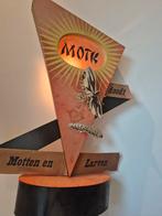 Mooie grote motten reclame automaton met kwik uurwerk, Ophalen of Verzenden, Zo goed als nieuw, Reclamebord