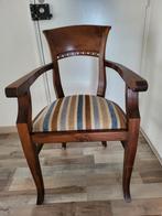 Houten stoel met armleuningen, Huis en Inrichting, Stoelen, Ophalen, Hout, Gebruikt, Bruin