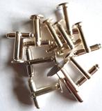 SALE 10 verzilverde manchet knopen om te bewerken 25x16mm, Verzenden, Nieuw, Overige typen
