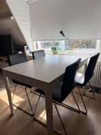 Extendable dining table from 4 to 6 seats + 4 chairs (Ikea), Huis en Inrichting, Tafels | Eettafels, Ophalen, 100 tot 150 cm, 50 tot 100 cm