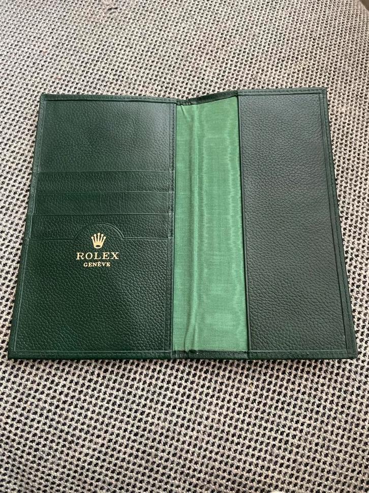 Rolex lederen card holder, Sieraden, Tassen en Uiterlijk, Horloges | Antiek, Overige merken, Staal, 1960 of later, Ophalen