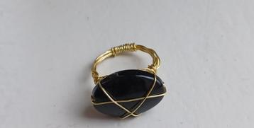 Ring van Hematiet Steen, maat  10 . beschikbaar voor biedingen