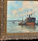 Schilderij Haven gezicht Rotterdam ? ( J.schippers ), Antiek en Kunst, Kunst | Schilderijen | Klassiek, Ophalen