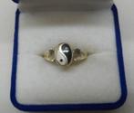 Zilveren Yin Yang ring maat 17,5 nr.930, Sieraden, Tassen en Uiterlijk, Ringen, Verzenden, Zo goed als nieuw, 17 tot 18, Dame
