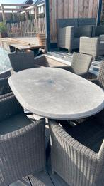 Blauwe hartman tuintafel gratis op te halen, Tuin en Terras, Tuintafels, Ophalen, Gebruikt, Ovaal, Kunststof