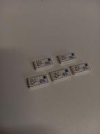 NIEUW: White Tile 1 x 2 Air Mail Envelope / Postcard with St, Lego, Nieuw, Ophalen of Verzenden, X