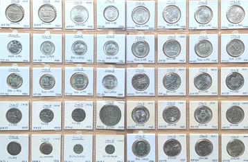 Italië collectie met 40 zilveren munten. 1863-1992 beschikbaar voor biedingen