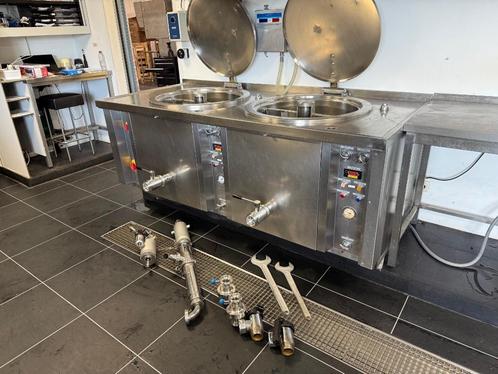 kooketelset met roerwerk 2x 180L, Zakelijke goederen, Horeca | Keukenapparatuur, Gebruikt, Ophalen