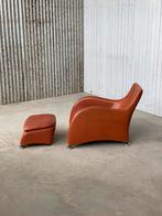 Vintage gerard van den berg Loge fautueil montis design leer, Huis en Inrichting, Stoelen, Ophalen, Gebruikt, Aalsmeer, Vintage