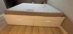 Ikea Brimnes 180x200 wit, Huis en Inrichting, Wit, Tweepersoons, Ophalen of Verzenden, Zo goed als nieuw