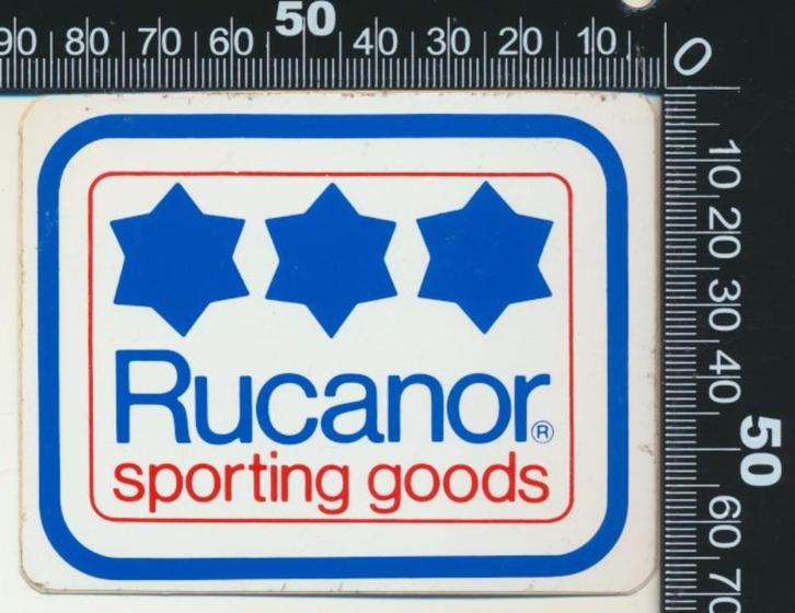 Sticker: Rucanor - Sporting goods, Verzamelen, Stickers, Zo goed als nieuw, Bedrijf of Vereniging, Ophalen of Verzenden