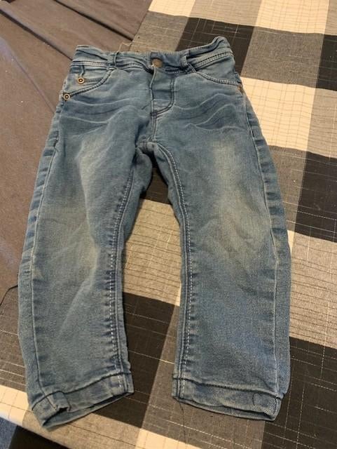 Blauwe spijkerbroekje van de Zeeman. Maat 86, Broekje, Ophalen of Verzenden, Zo goed als nieuw, HEMA