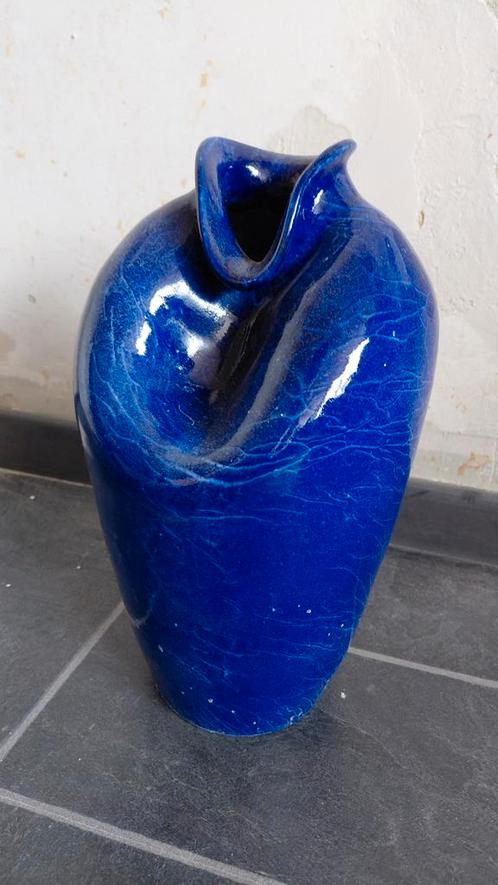 Kobaltblauwe keramische vaas, Antiek en Kunst, Antiek | Vazen, Ophalen