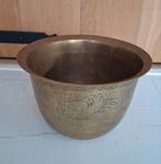 Grote Chinese koperen bloempot 6 karakters gemerkt, Antiek en Kunst, Ophalen of Verzenden