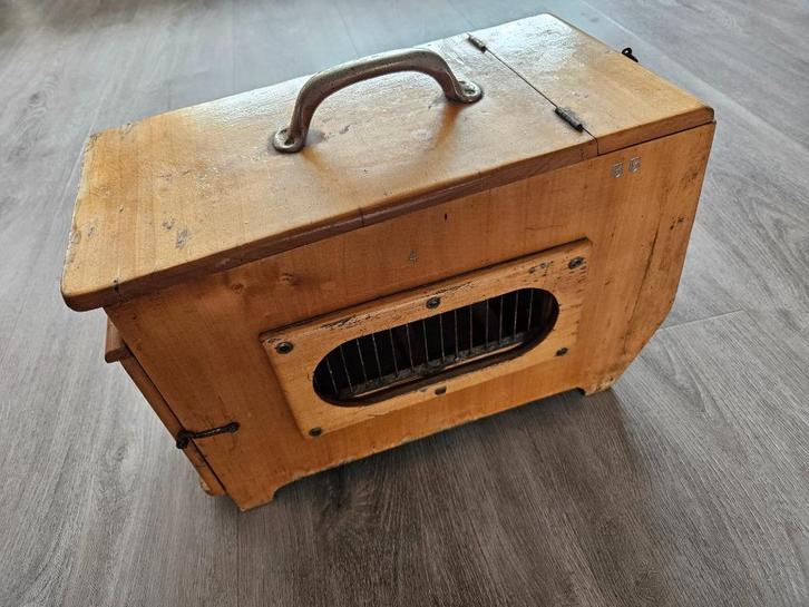 antieke vinken zangkooien, Dieren en Toebehoren, Vogels | Hokken en Kooien, Gebruikt, Vogelkooi, Hout, Ophalen of Verzenden