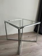 Bijzettafel (glas), 45 tot 60 cm, Minder dan 55 cm, Rond, Ophalen of Verzenden