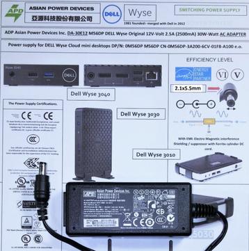 APD DA-30E12 12V 2.5A 30W AC Adapter Lader Oplader Dell Wyse beschikbaar voor biedingen