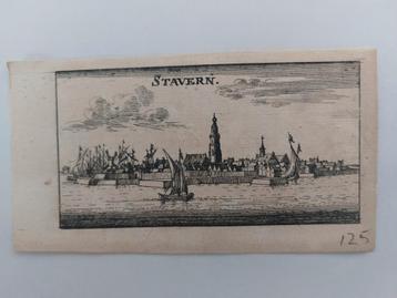 8 / Stavern - Stavren Kopergravure uit 1659 van C. Merian beschikbaar voor biedingen