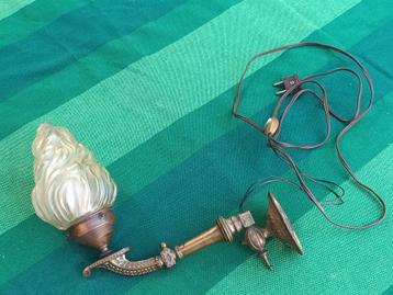 antiek vintage wandlampje glazen bollamp lamp wandlamp  beschikbaar voor biedingen