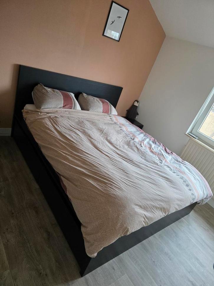 Ikea Malm tweepersoonsbed 160x200 met lattenbodems, Huis en Inrichting, Slaapkamer | Bedden, Gebruikt, Tweepersoons, 160 cm, 200 cm