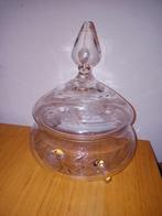 Geslepen glazen koekjes stolp met deksel, Ophalen of Verzenden