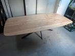 Ovale Eettafel - Eiken blad, stalen spinpoot, Huis en Inrichting, Tafels | Eettafels, Ophalen, 100 tot 150 cm, Eikenhout, 200 cm of meer