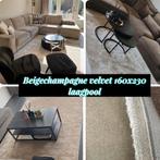 Beigechampagne laagpolig velvet vloerkleed 160x230, Huis en Inrichting, Ophalen, Rechthoekig, 200 cm of meer, 150 tot 200 cm