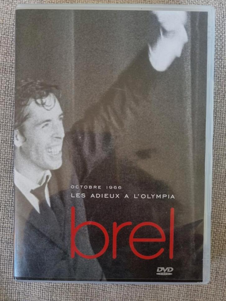 Jacques Brel - Les Adieux à l'Olympia DVD, Cd's en Dvd's, Dvd's | Muziek en Concerten, Zo goed als nieuw, Muziek en Concerten