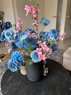 Prachtig nieuw kunstbloemen roze/blauw  zonder vaas., Ophalen of Verzenden, Nieuw