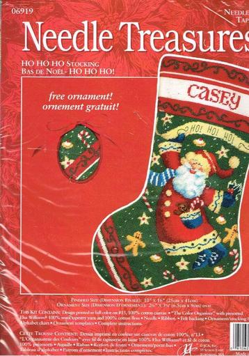 Cado needle treasures borduurpakket   Ho  Ho  Ho  stocking beschikbaar voor biedingen