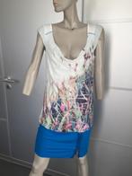 B432 Steps: zijden jurk maat S=36 jurkje blauw/wit zijde, Kleding | Dames, Jurken, Blauw, Ophalen of Verzenden, Zo goed als nieuw