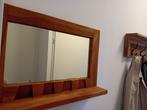 Wandspiegel met eiken houten rand, Ophalen, Zo goed als nieuw, Rechthoekig, Minder dan 100 cm