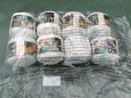 8x Bol KATIA garen wit blauw katoen haken breien 50 gr. (KW2, Ophalen of Verzenden, Nieuw, Breien of Haken, Wol of Garen