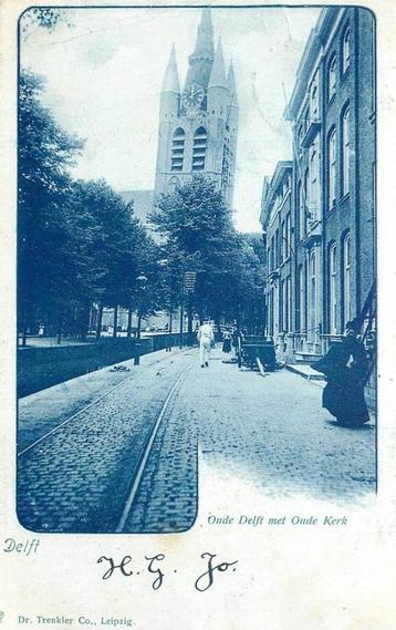 (388-570-045) Delft Oude Delft met Oude Kerk beschikbaar voor biedingen