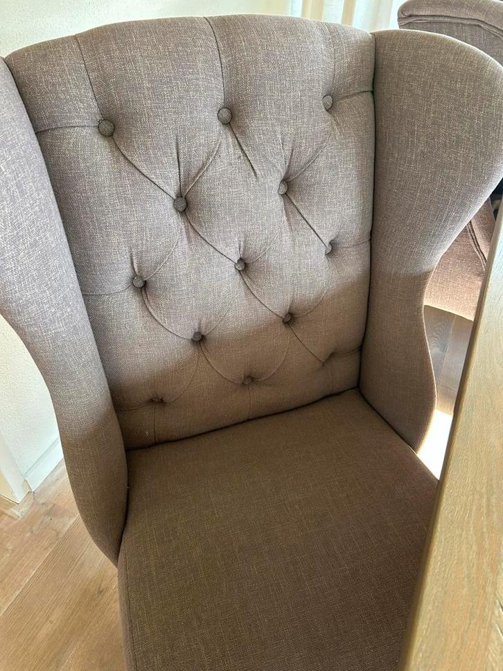 Gebruikte Eetkamerstoel - Goede Staat, Huis en Inrichting, Stoelen, Gebruikt, Eén, Stof, Bruin, Ophalen of Verzenden