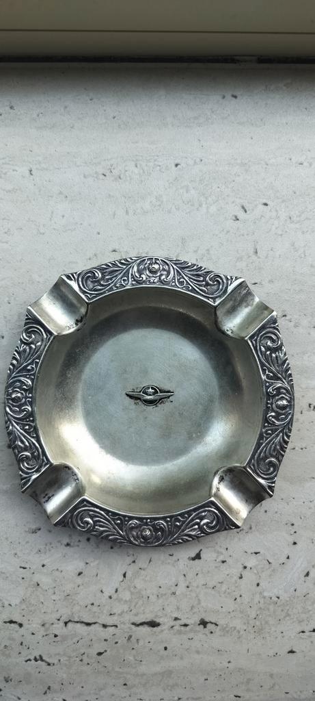 Vintage Zilveren Asbak met Ornamenten, Antiek en Kunst, Antiek | Overige Antiek, Ophalen of Verzenden