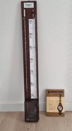 antieke bakbarometer met contrasysteem, boek over barometers, Ophalen, Gebruikt, Barometer
