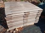 10 Hardhouten vlondertegels 50x50cm, goede staat, Ophalen, Zo goed als nieuw, Hout