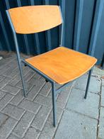 8 Vintage Gijs van der Sluis Industriële Stoelen, Huis en Inrichting, Stoelen, Ophalen, Gebruikt, Metaal, Grijs