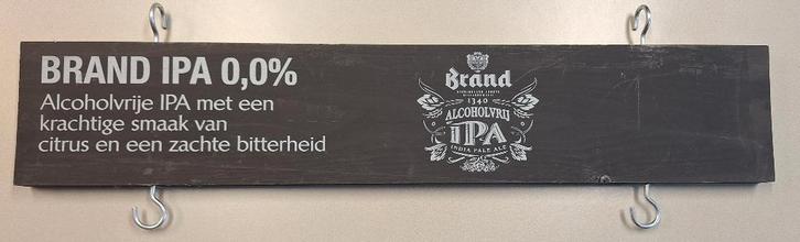 Brand Bier assortiments-bordjes, Verzamelen, Biermerken, Gebruikt, Reclamebord, Plaat of Schild, Brand, Ophalen