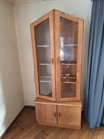 Vitrinekast, Huis en Inrichting, Ophalen, Met deur(en), Eikenhout, 50 tot 100 cm