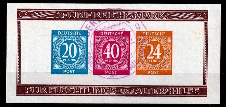 Alliierte Besetsung blok 12B, Postzegels en Munten, Postzegels | Europa | Duitsland, Gestempeld, Overige periodes, Verzenden