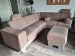 Taupe Pronto Hoekbank (270x185) + Hocker, Ophalen, Gebruikt, Vierpersoons of meer