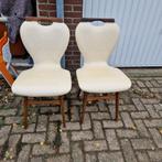 witte skai leder stoelen, Ophalen, Twee, Wit, Sixties