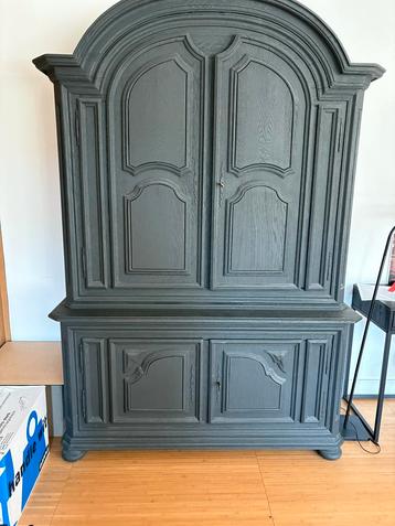 Vintage Buffetkast Zwart/Grijs - Veel Ruimte! beschikbaar voor biedingen