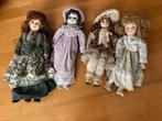 4 porseleinen poppen uit de jaren '70, Verzamelen, Poppen, Ophalen of Verzenden, Gebruikt, Pop