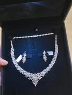 Een unieke diamanten ketting met oorbellen, 14 karaat goud, Nieuw, Goud, Met edelsteen, Ophalen of Verzenden